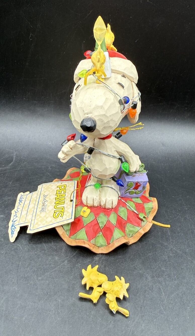 Jim Shore Peanuts Decked Out For The Holidays Snoopy Woodstock *READ! -LO29
